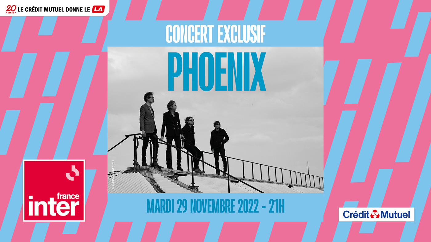 Concert exclusif de Phoenix mardi 29 novembre 2022 sur France Inter