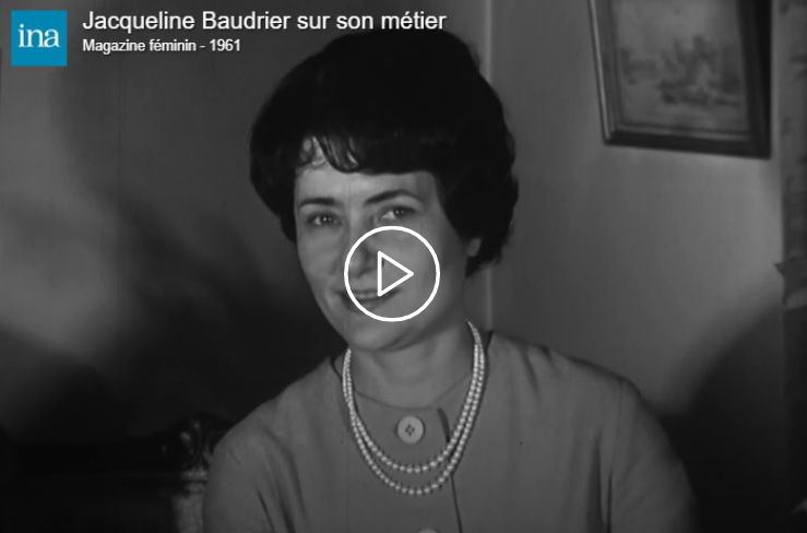 Jacqueline Baudrier sur son métier - Magazine féminin - 02.02.1961- source INA