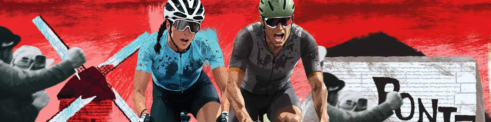 Affiche Cyclisme Paris-Roubaix édition 2024 – Les Vainqueurs Homme Et Femme (édition 2023 En Photo)