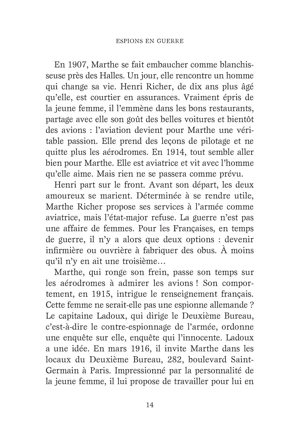 Espions en guerre. Stéphanie Duncan page 14