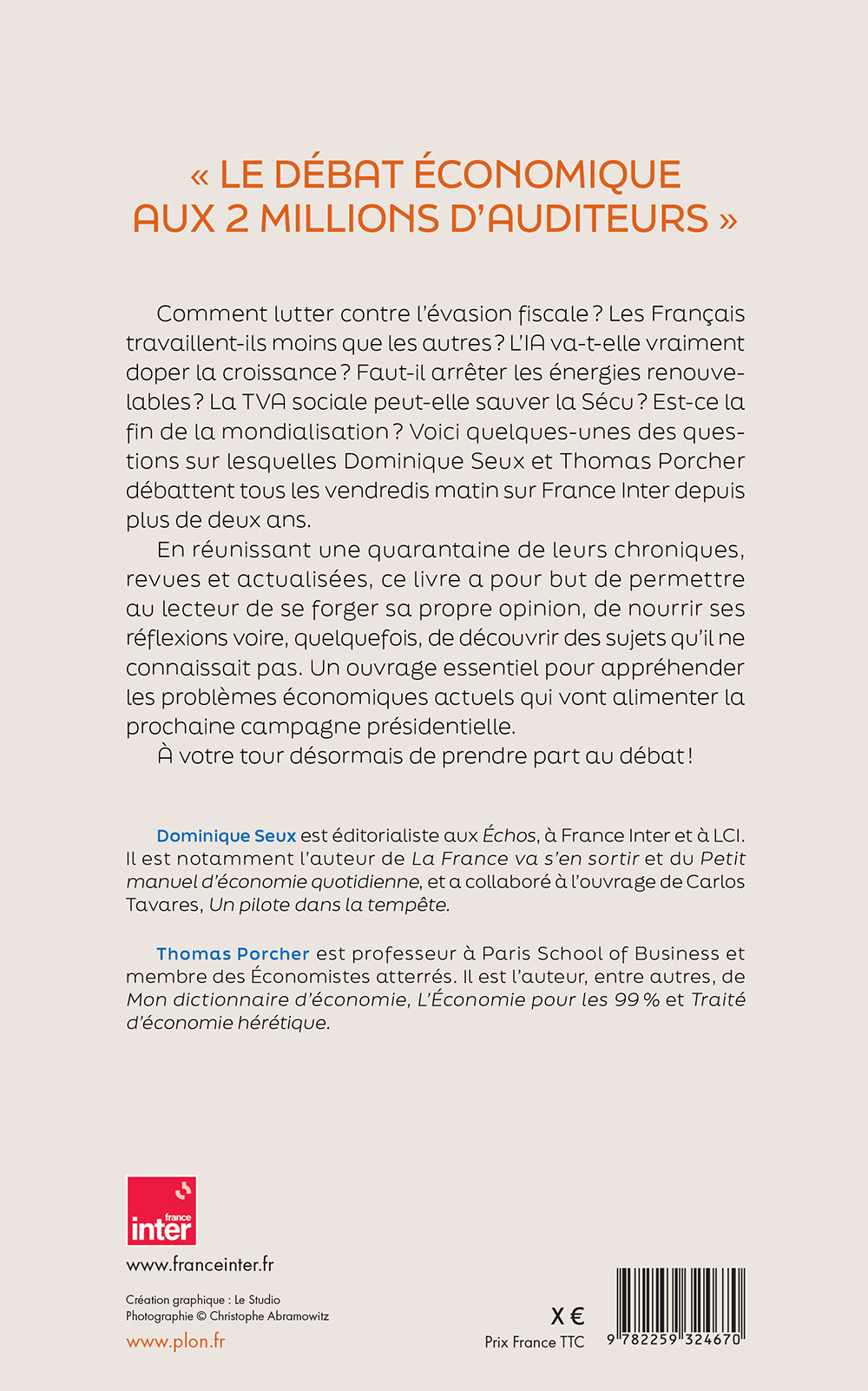 Les Débats de l'éco. Dominique Seux et Thomas Porcher