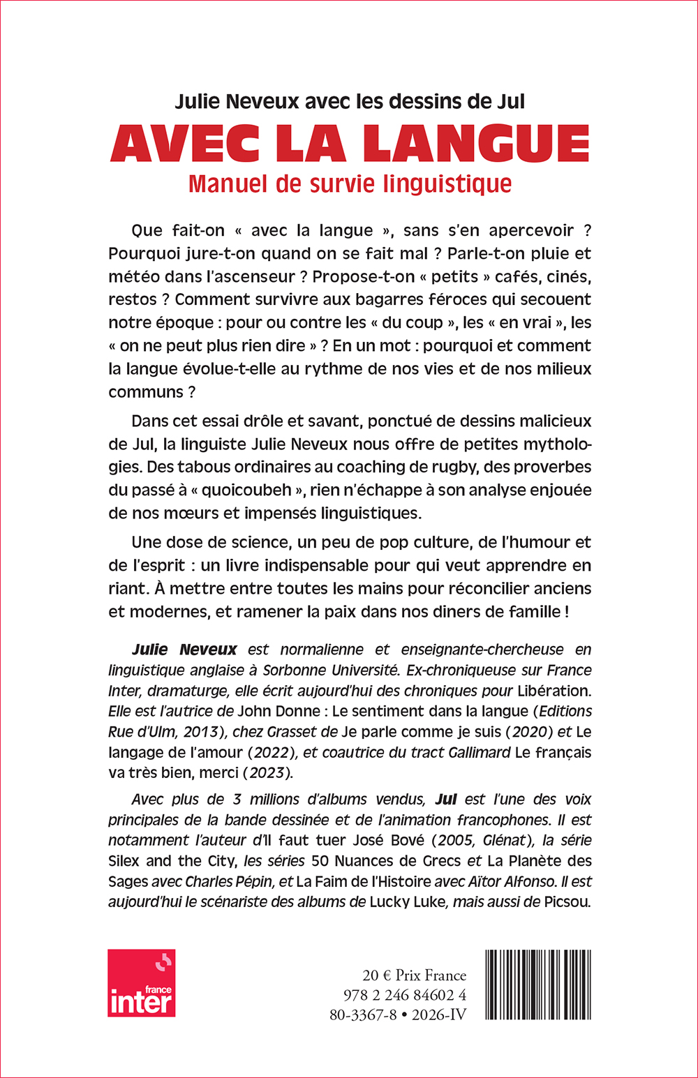 Avec la langue. Julie Neveux et Jul_verso