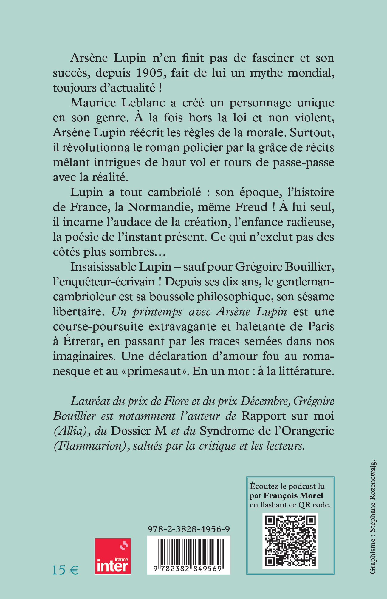 Un printemps avec Arsène Lupin. Grégoire Bouillier_verso