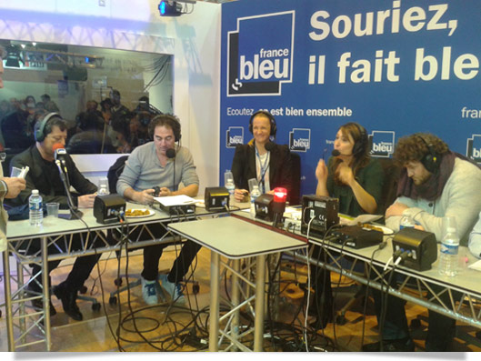studio France Bleu sur le stand de la MSA au Salon de l'Agriculture en 2015