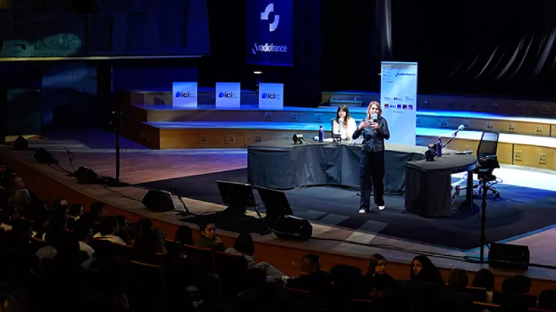 Semaine de la Presse et des Médias dans l'École 2026 au Studio 104 de la Maison de la Radio et de la Musique © Christophe Abramowitz/Radio France
