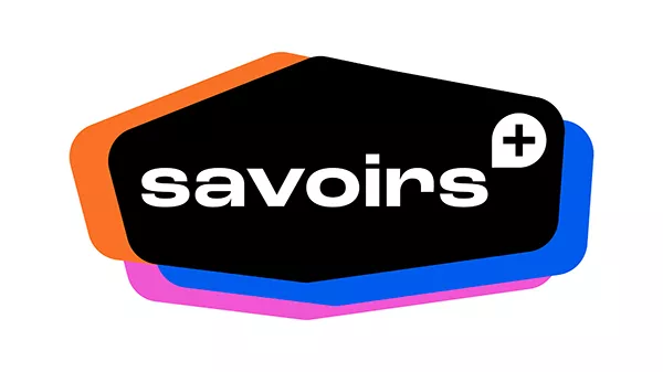 Logo de Savoirs +, tous les savoirs à écouter en podcast, au service du partage de l’intelligence