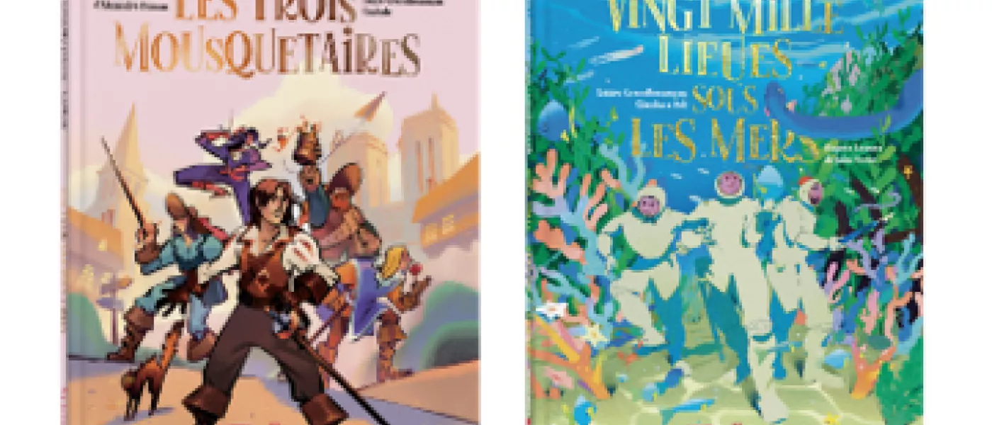 Editions Radio France // livre jeunesse : "Les trois mousquetaires & Vingt mille lieues sous les mers" Laure Grandbesançon (éd. Les Arènes - France Inter)