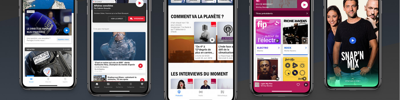 Les offres d'applications mobiles Radio France