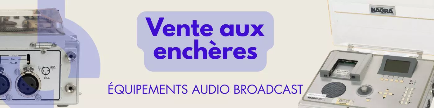 Vente aux enchères de matériels audio broadcast jusqu'au 3 avril 2026