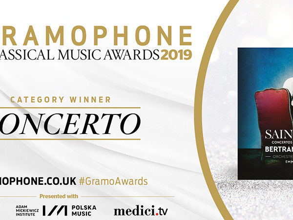 Le pianiste Bertrand Chamayou, l’Orchestre National de France et le chef Emmanuel Krivine récompensés aux Gramophone Awards 2019