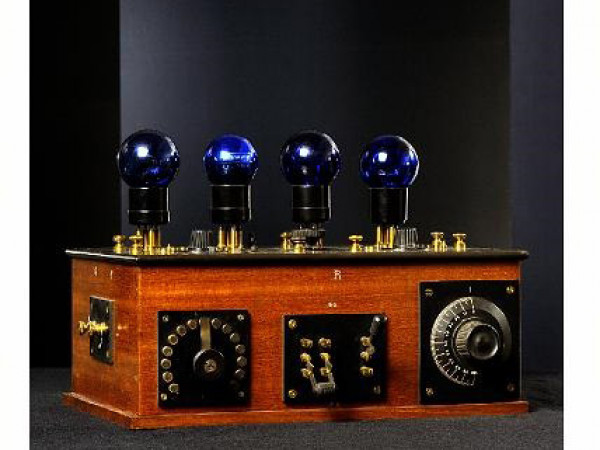Récepteur radio à 4 lampes extérieures de fabrication amateur, 1922