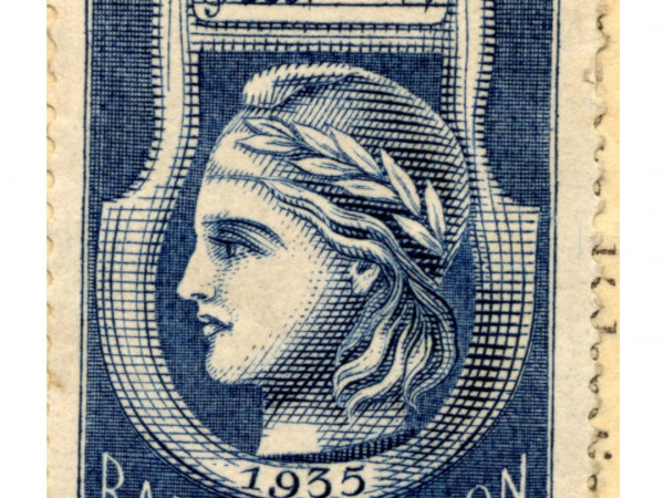 Vignette de redevance, timbre Radiodiffusion PTT, 1935