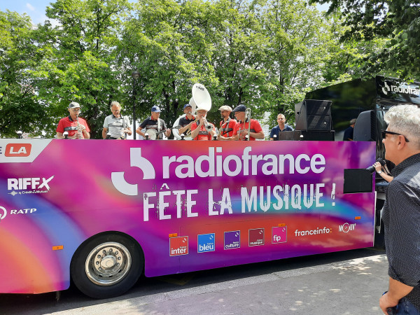 Char Radio France avec les Jackass Brass Band à la Maison de la Radio et de la Musique - Fête de la Musique 2022