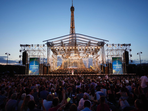 La scène du concert de Paris du 14 juillet 2023
