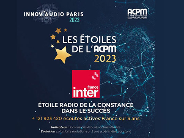 France Inter récompensée aux étoiles de l'ACPM 2023