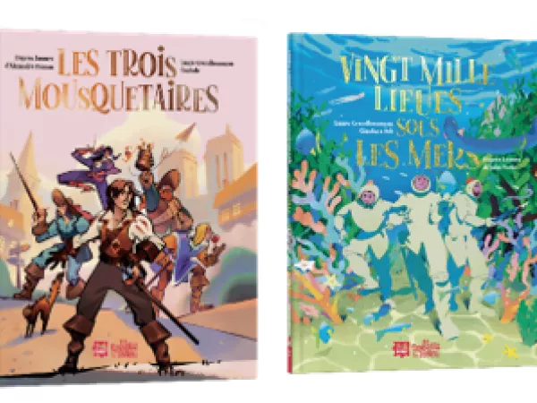Editions Radio France // livre jeunesse : "Les trois mousquetaires & Vingt mille lieues sous les mers" Laure Grandbesançon (éd. Les Arènes - France Inter)