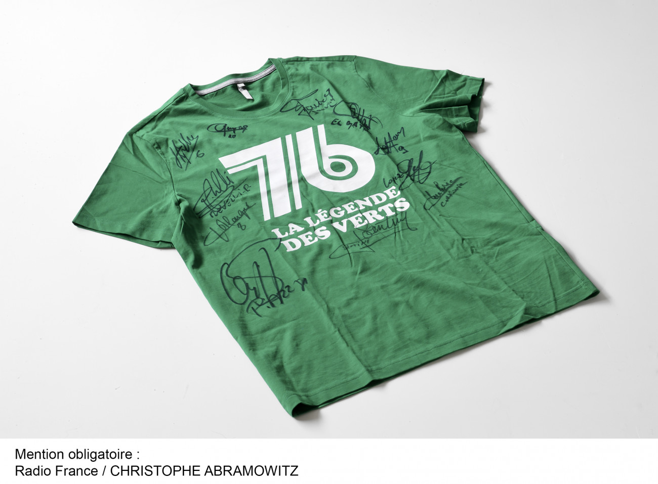 maillot des Verts des années 70 de Saint-Etienne