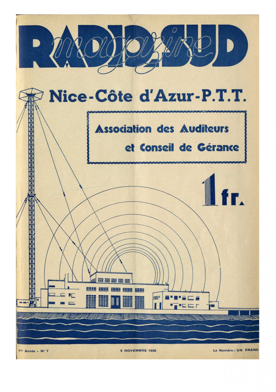 Couverture du n°7 de la revue Radio Sud Magazine de l'année 1935