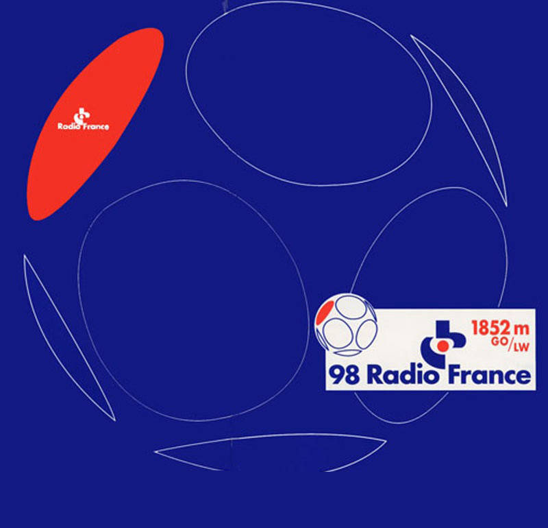 Visuel Radio France "98 Radio France", radio entièrement consacrée à la Coupe du Monde de football 1998