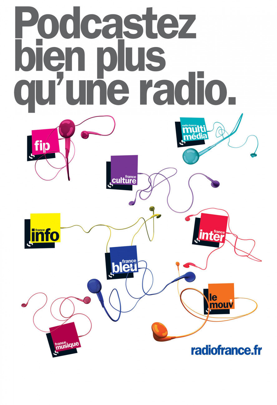 Affiche Radio France "Podcastez bien plus qu’une radio", 2006