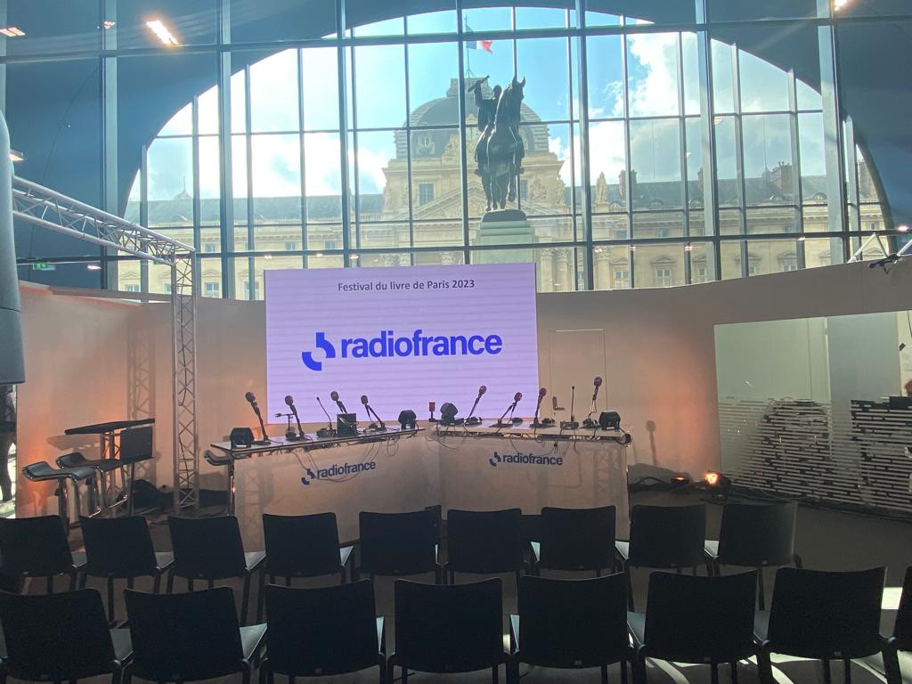 Studio de Radio France au Festival du livre de Paris 2023