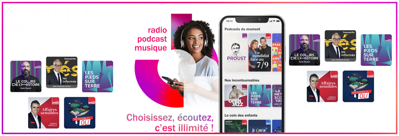 Toutes vos radios et vos podcasts à retrouver gratuitement sur l'appli Radio France