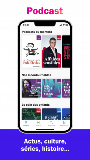 Actus, culture, séries, histoire... Retrouvez les podcasts sur l'appli Radio France