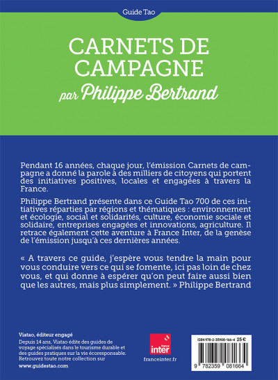Carnets de campagne. Philippe Bertrand-4e e couv