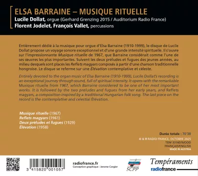 Elsa Barraine. Musique Rituelle