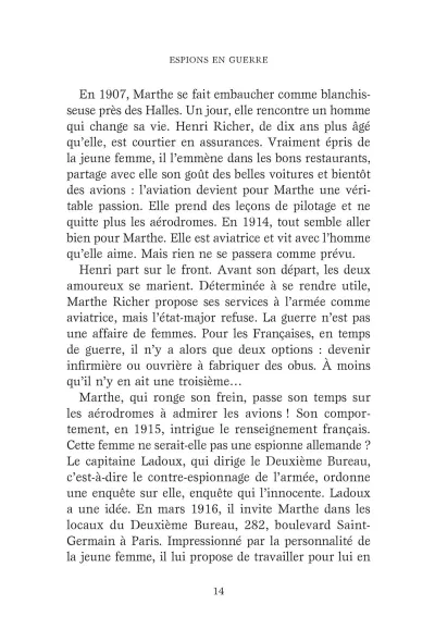 Espions en guerre. Stéphanie Duncan page 14