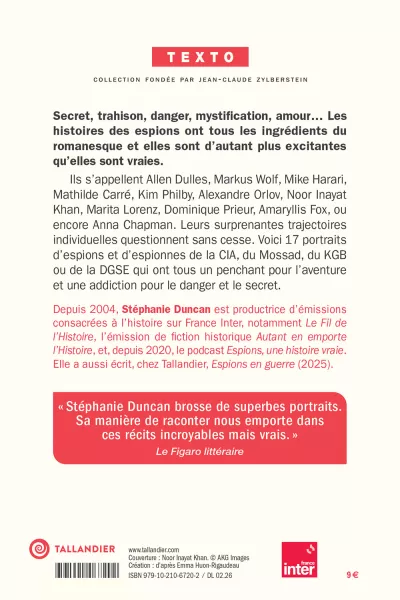 Espions. Une histoire vraie. Stéphanie Duncan_Poche_C4