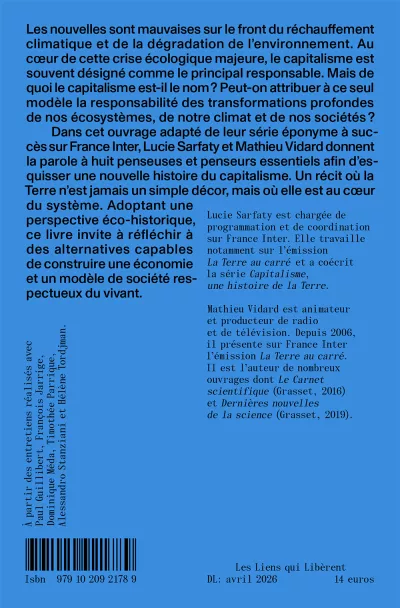 Capitalisme une histoire de la Terre. Mathieu Vidard et Lucie Sarfaty_verso
