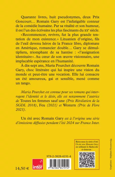 Un été avec Romain Gary. Maria Pourchet_verso