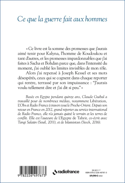 Ce que la guerre fait aux hommes. Claude Guibal_verso