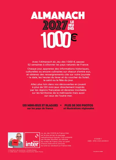 Almanach le Jeu des 1000€. Nicolas Stoufflet_verso