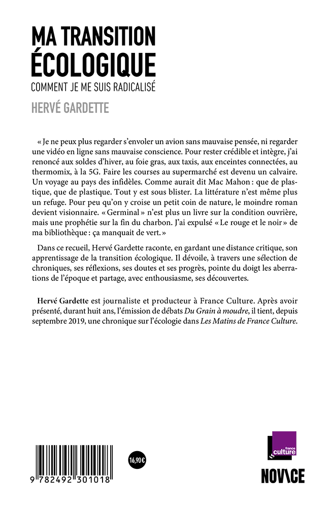 Ma transition écologique. Hervé Gardette -verso