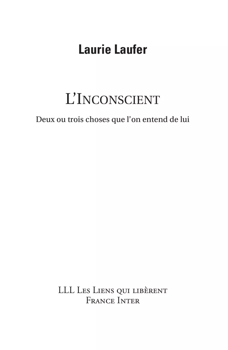 L'inconscient. Laurie Laufer - page 05