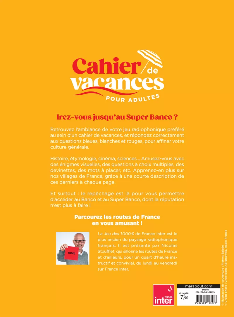 Cahier de vacances Le jeu des 1000€ 2025_verso