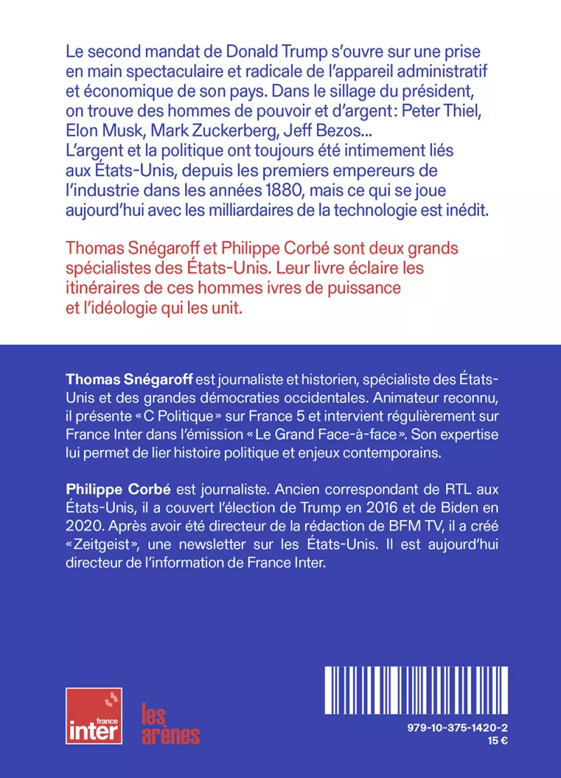 Les nouveaux oligarques. Thomas Snégaroff et Philippe Corbé_verso