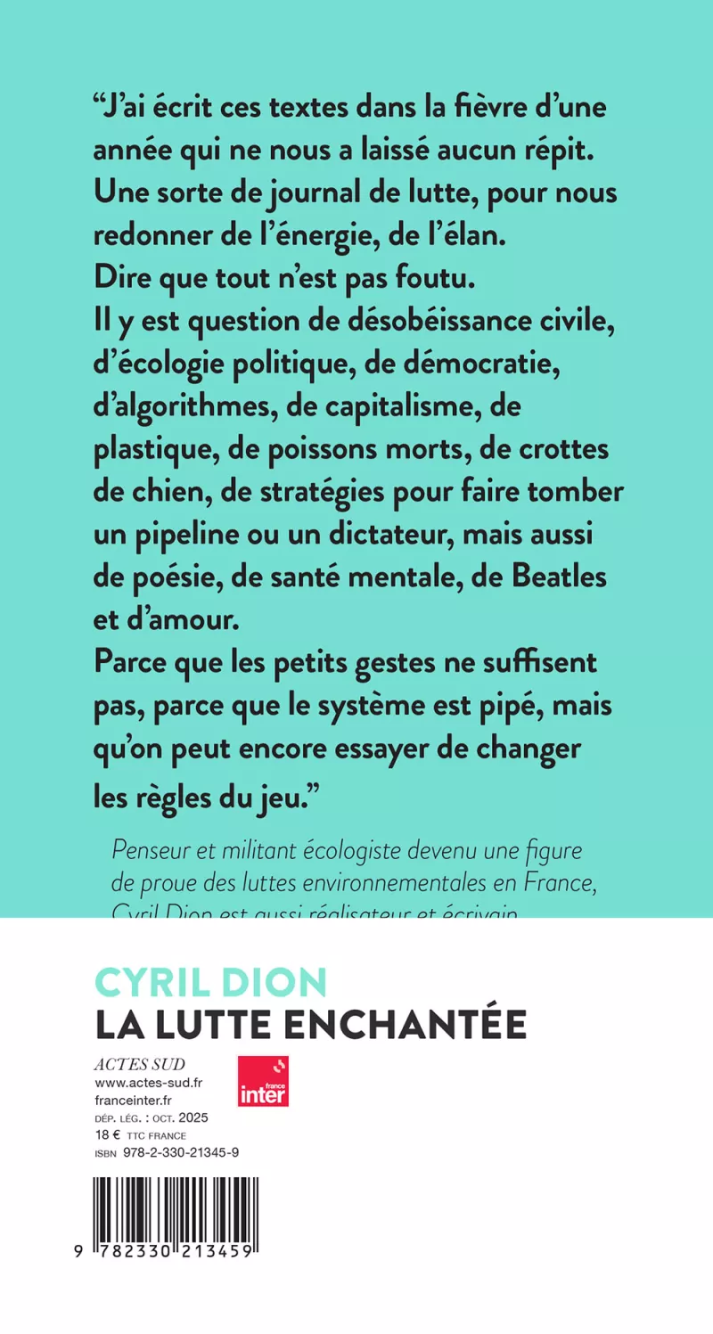 La lutte enchantée. Cyril Dion_C4 bandeau
