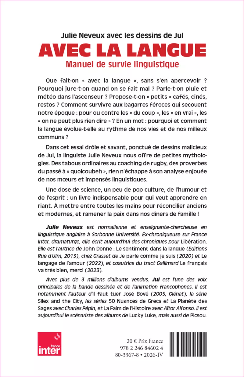 Avec la langue. Julie Neveux et Jul_verso