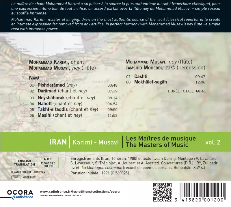 Iran - Karimi-Musavi. Les Maîtres de musique vol 1_dos